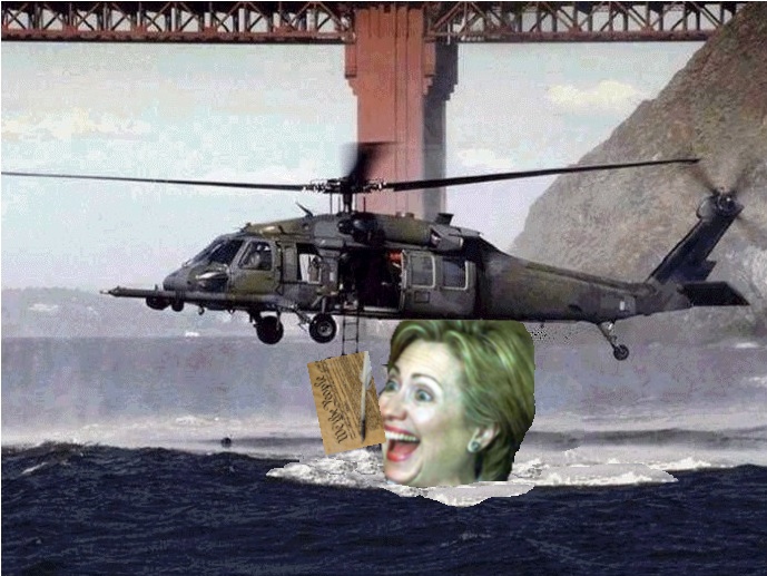 Hillary takes a bite out of her archrival!